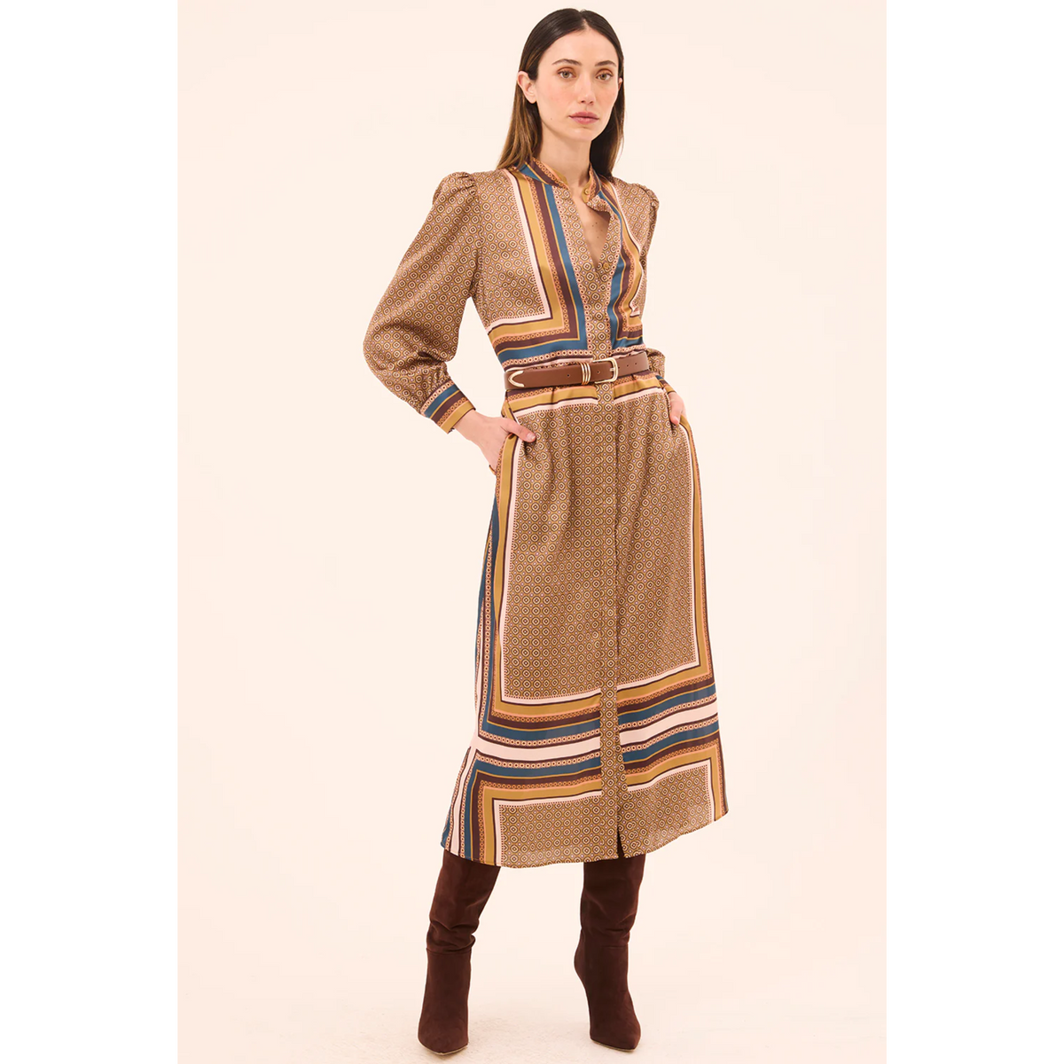 Nancy Dress - Autumn Scarf