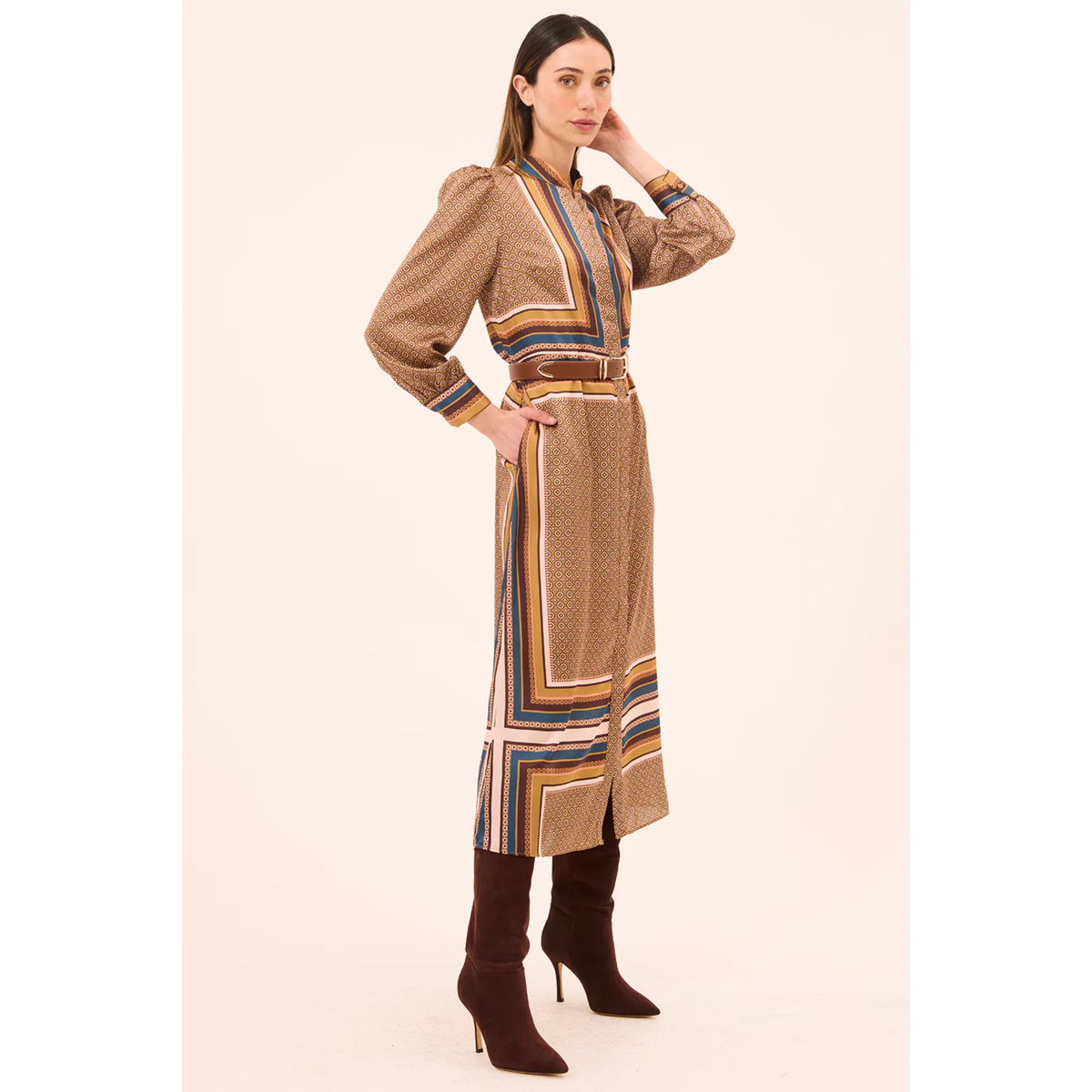 Nancy Dress - Autumn Scarf