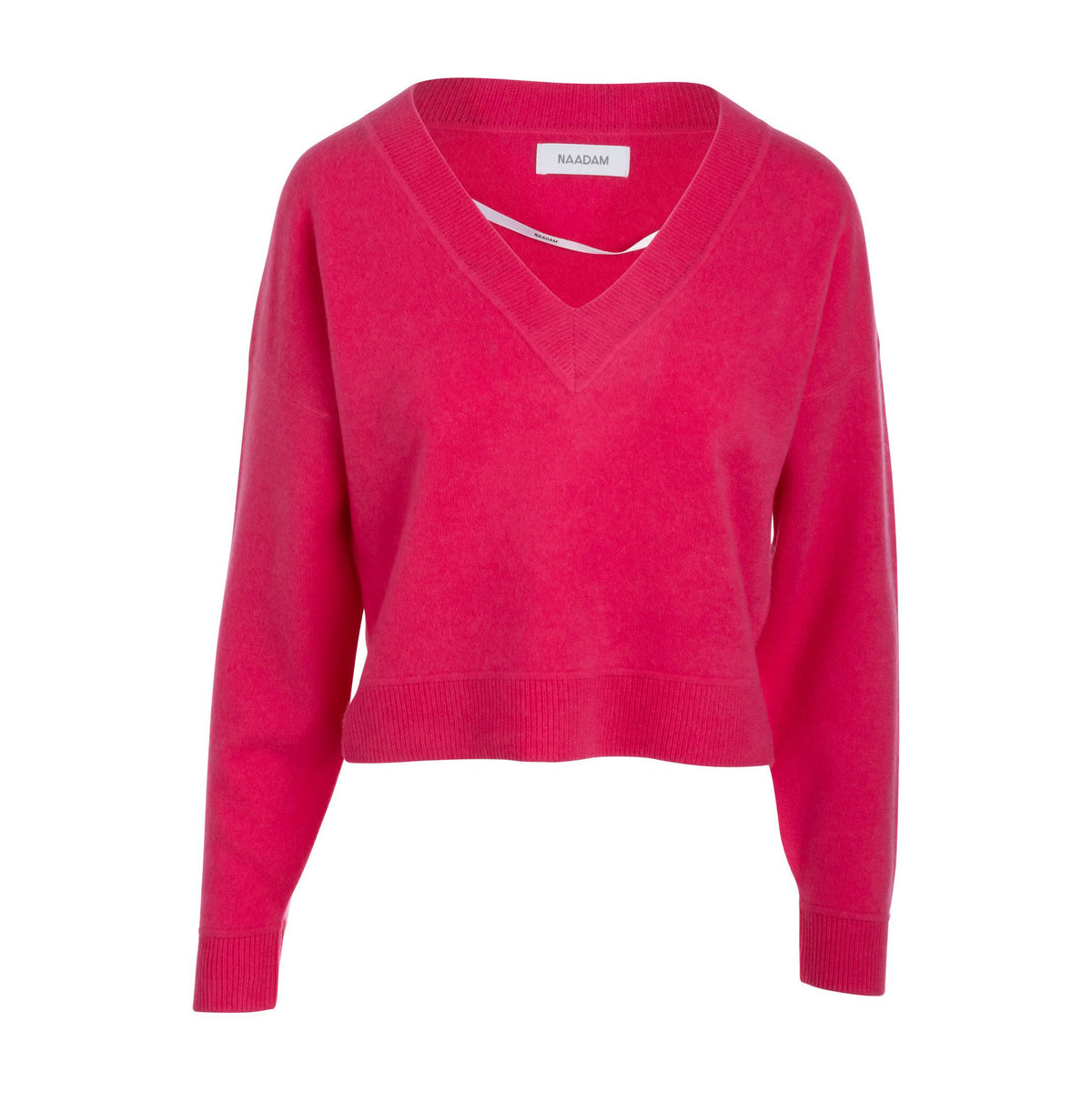 Cashmere Cropped V-Neck Pullover