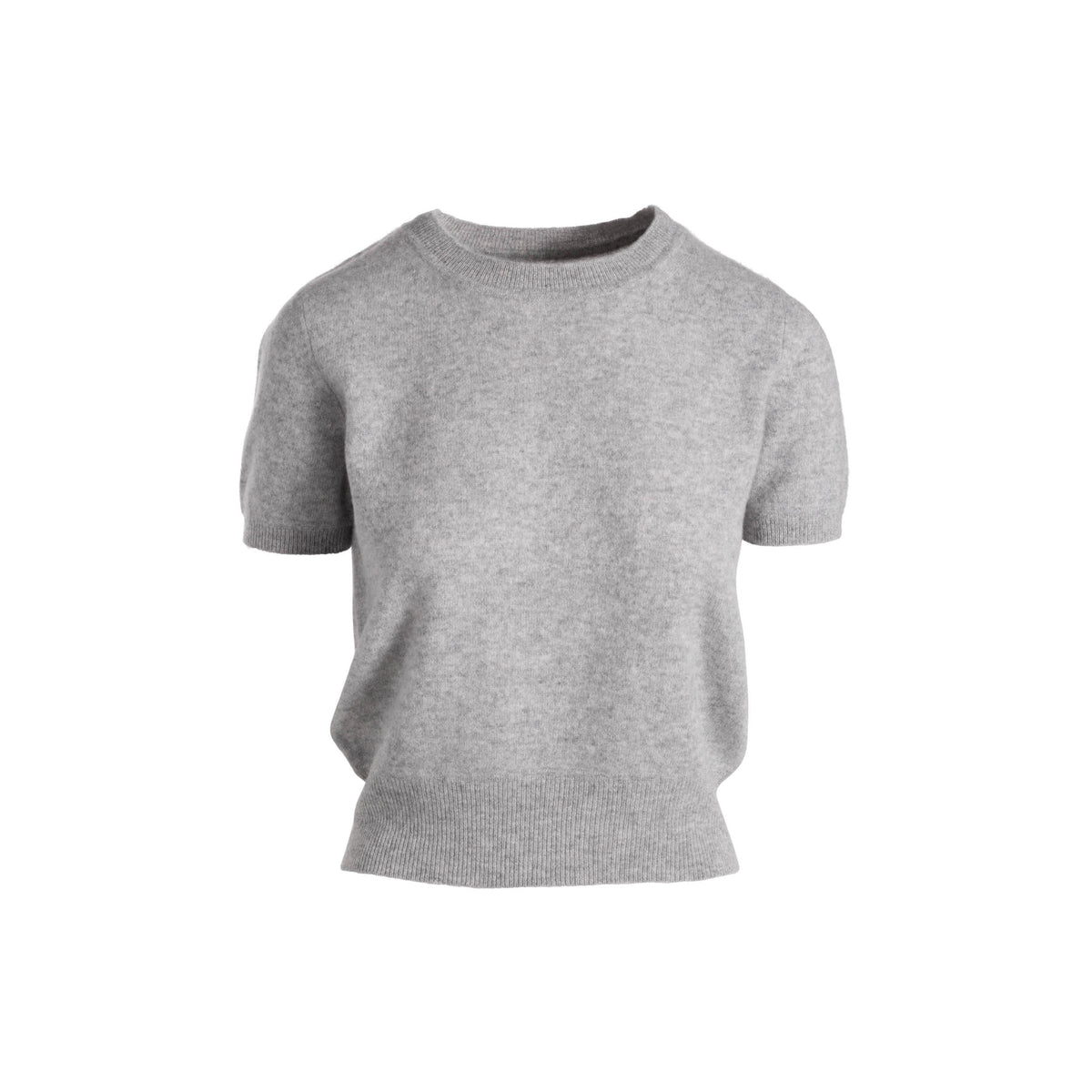 Cashmere Short Sleeve Cropped Pullover