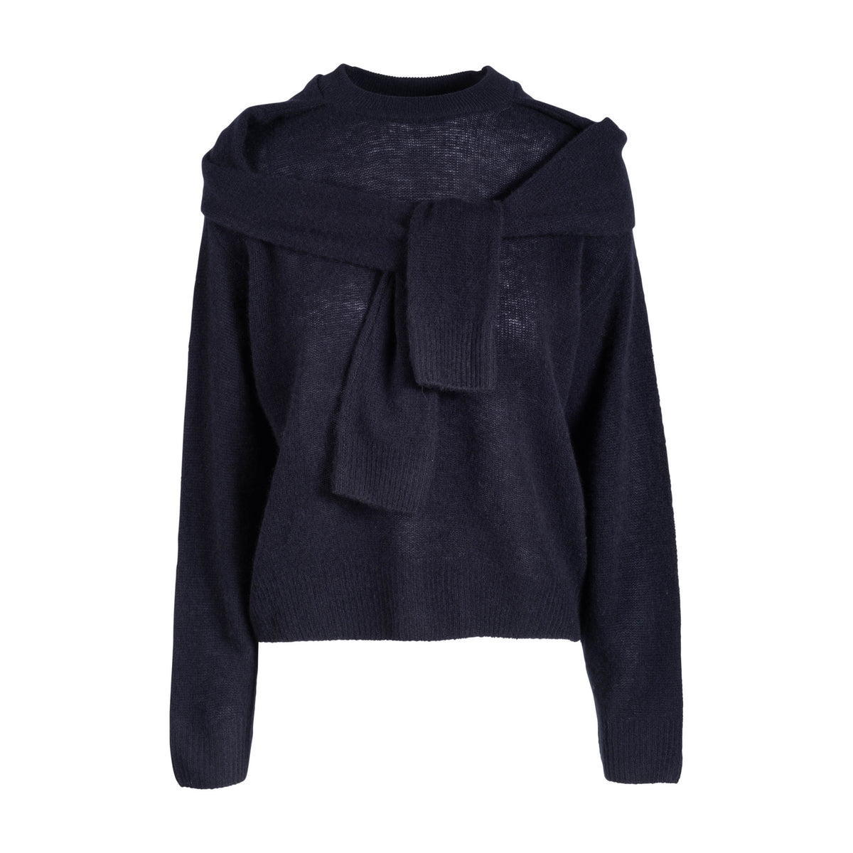 Featherweight Cashmere Layered Crewneck Sweater