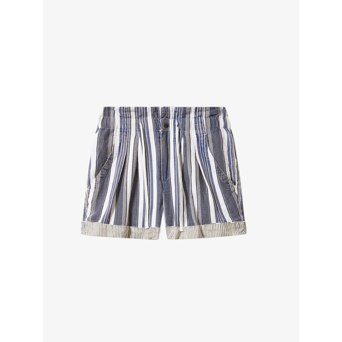 Nirma Shorts - Ecru and Blue