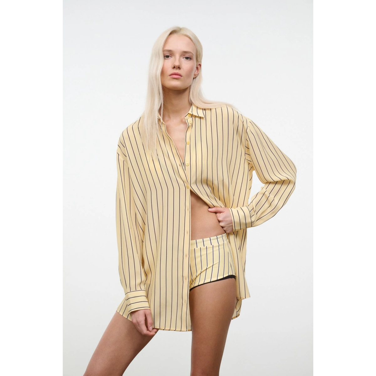Nolan Silk Shirt - Monday Stripe