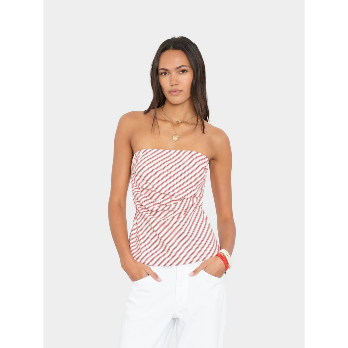Nora Top - Red Clay Stripe