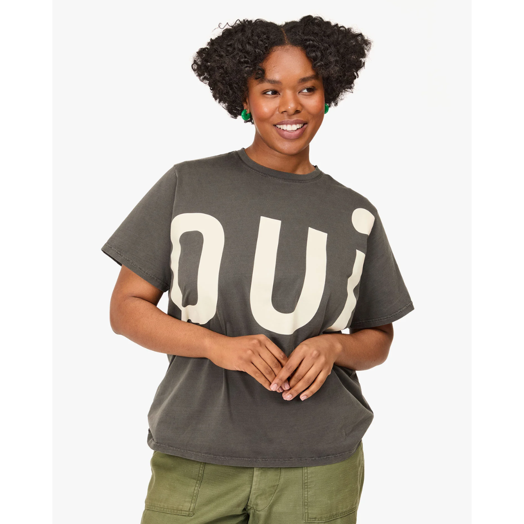 Original Tee - Faded Black W/Cream Grand Oui