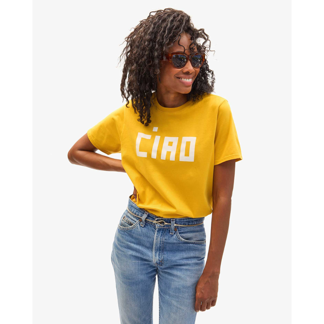 Original Tee - Marigold w/ Cream Block