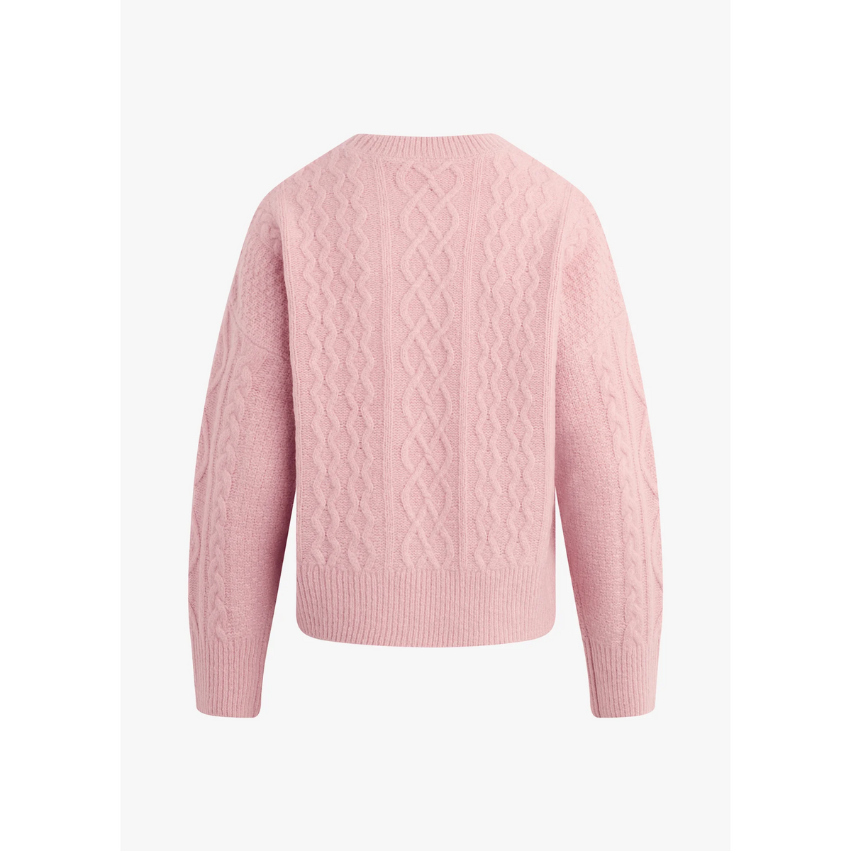 Oversized Cable Sweater - Whimsical Rose
