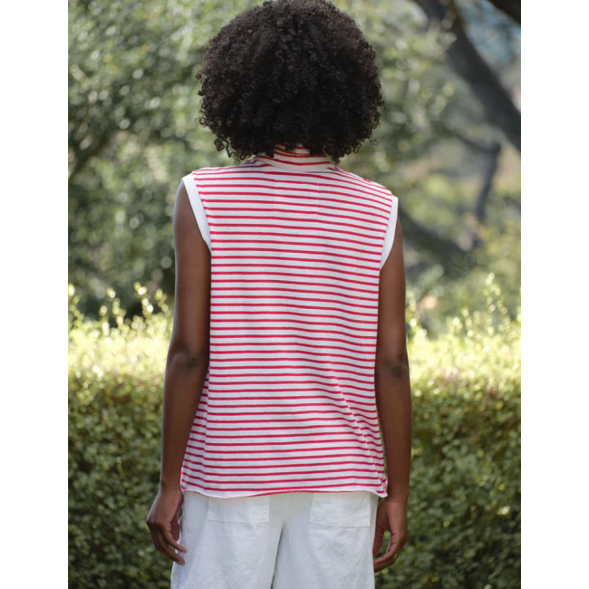 Olivia Popover Henley Tank - Sailor Stripe