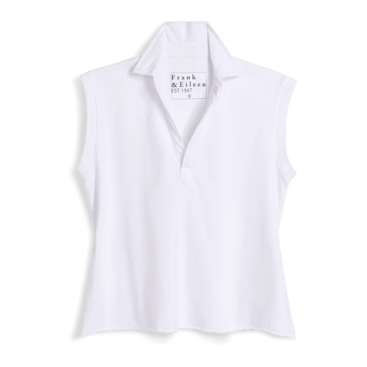 Olivia Popover Henley Tank - White