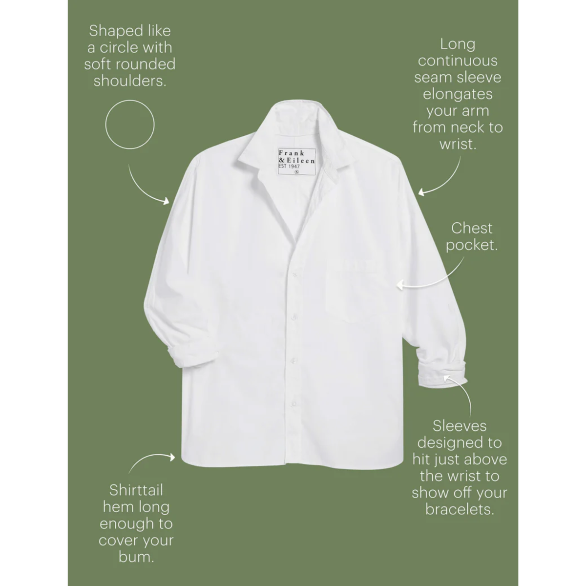 Oona Continuous Button Down - White