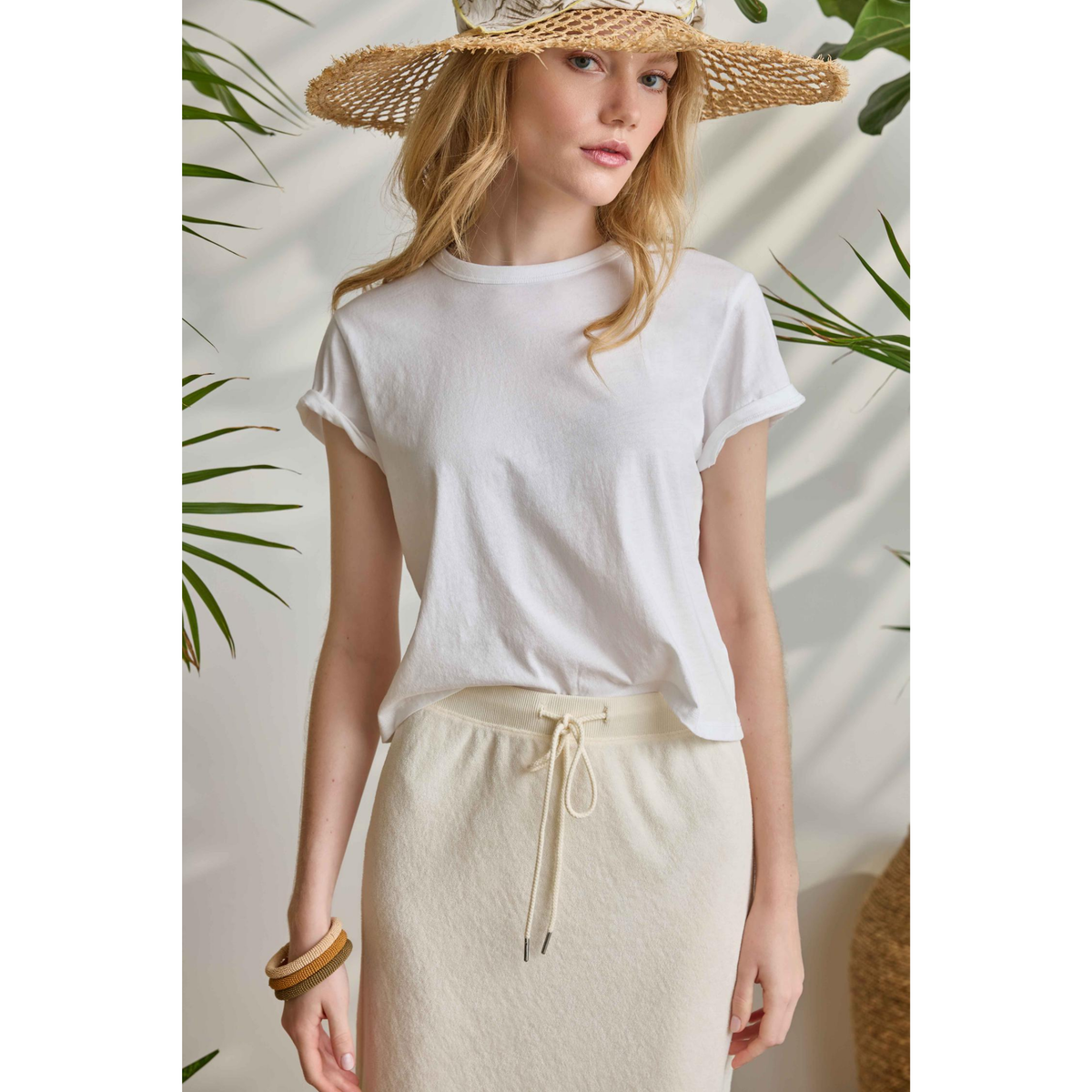 Organic Boxy Tee - White