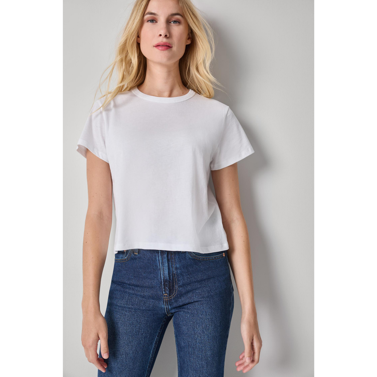 Organic Boxy Tee - White