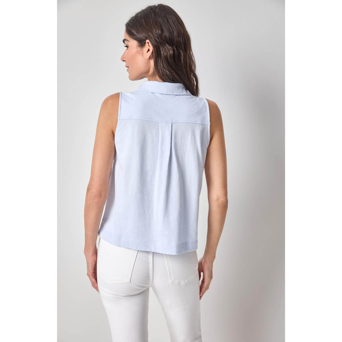 Organic Sleeveless Top - Hydrangea