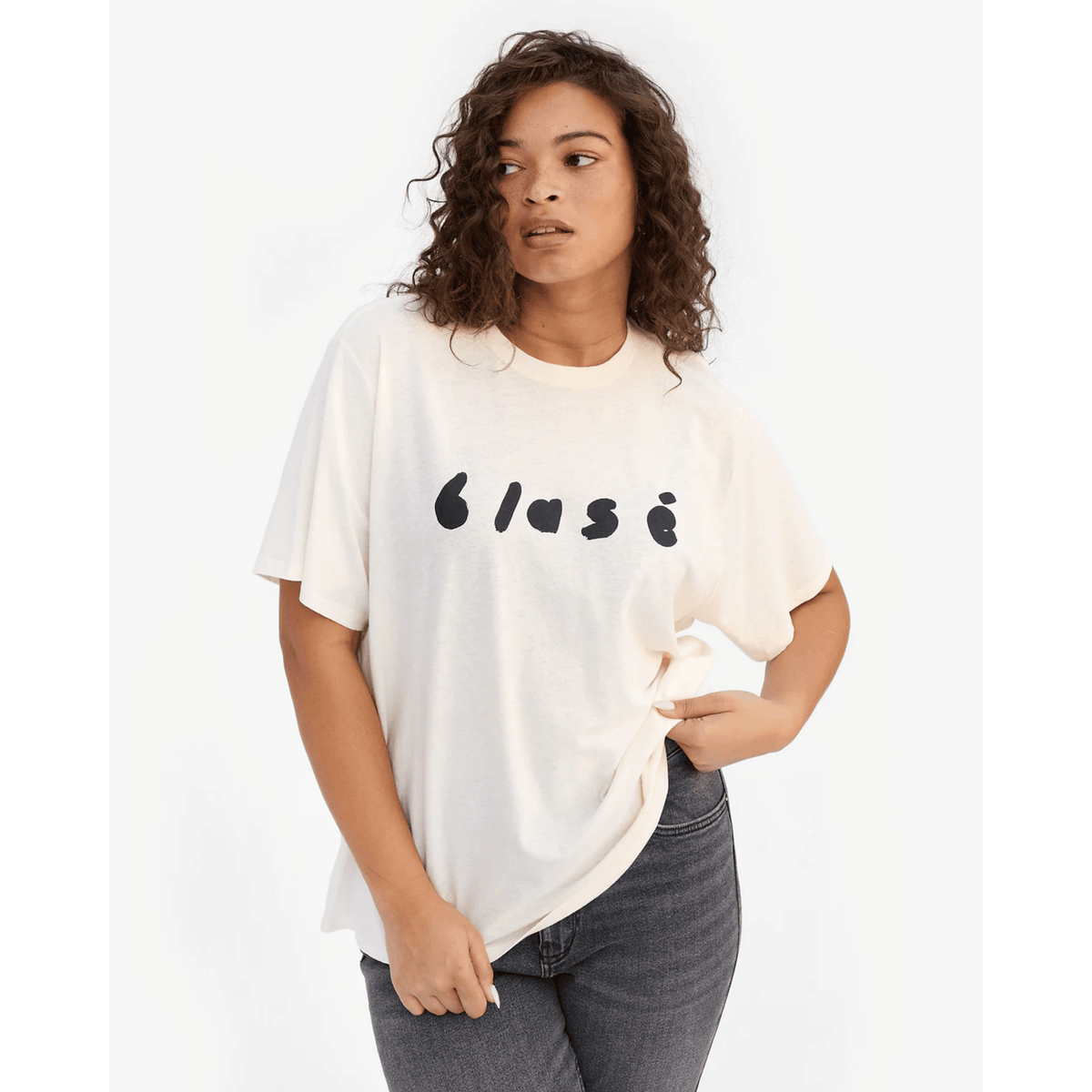 Original Tee - Cream With Black Blase