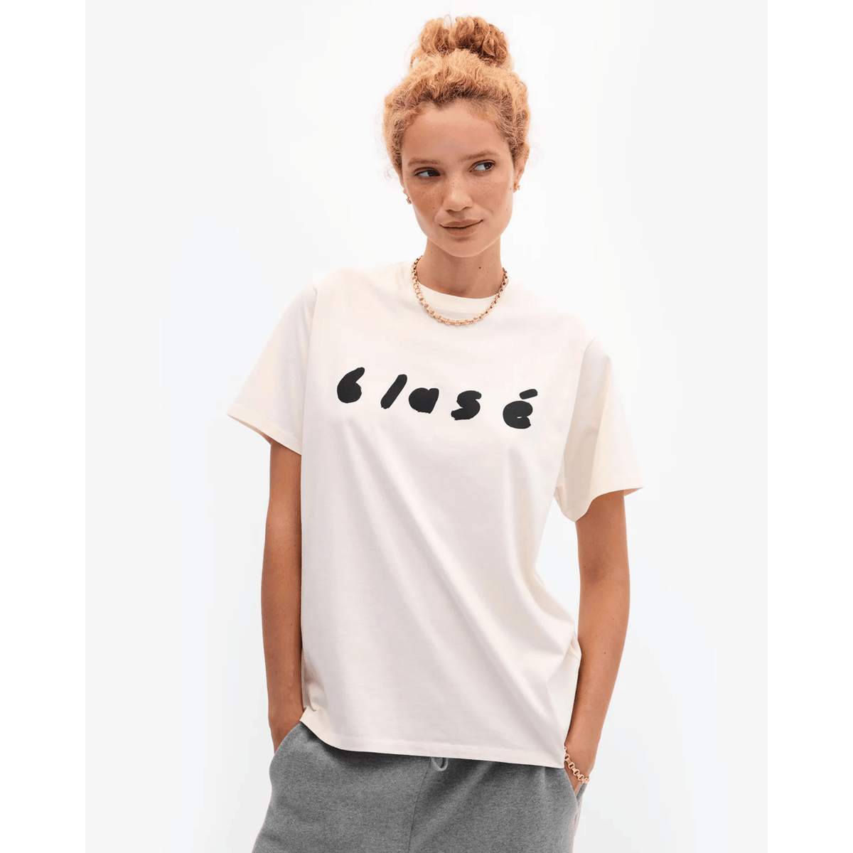 Original Tee - Cream With Black Blase