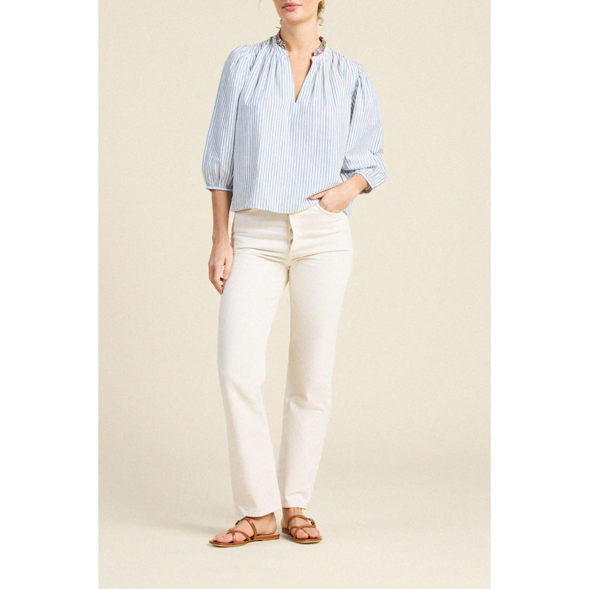 Orly Blouse - Seaside Stripe