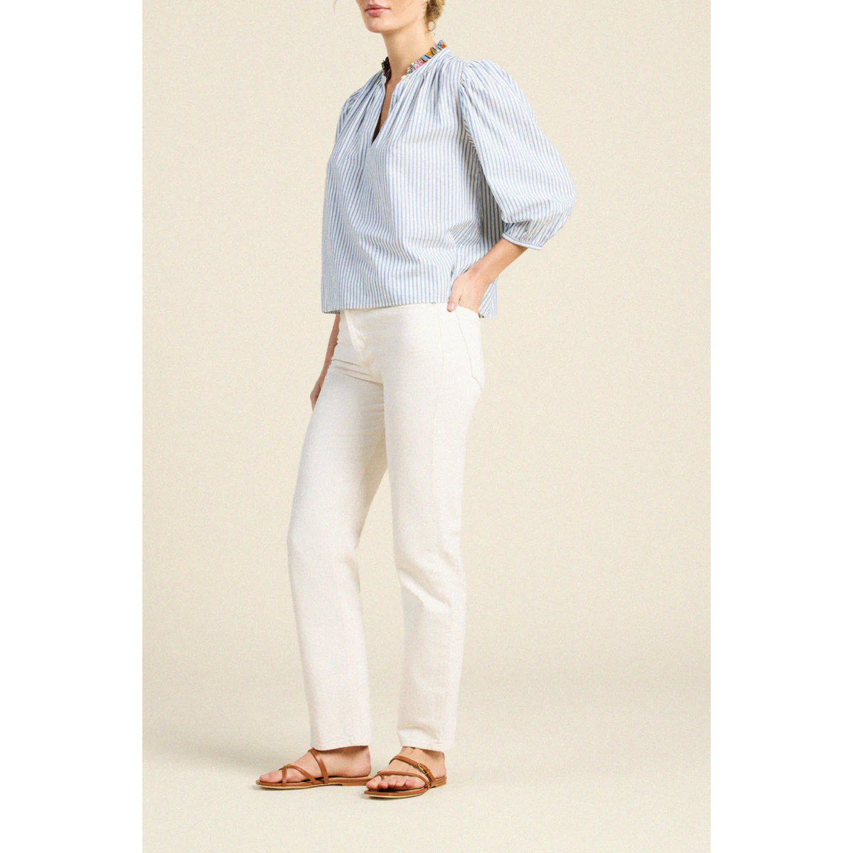 Orly Blouse - Seaside Stripe