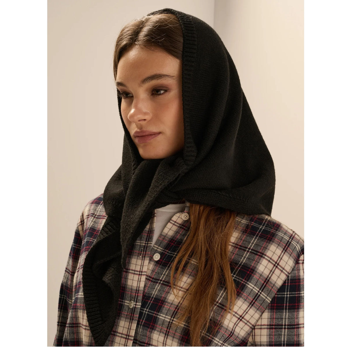 Oversized Triangle Scarf - Black