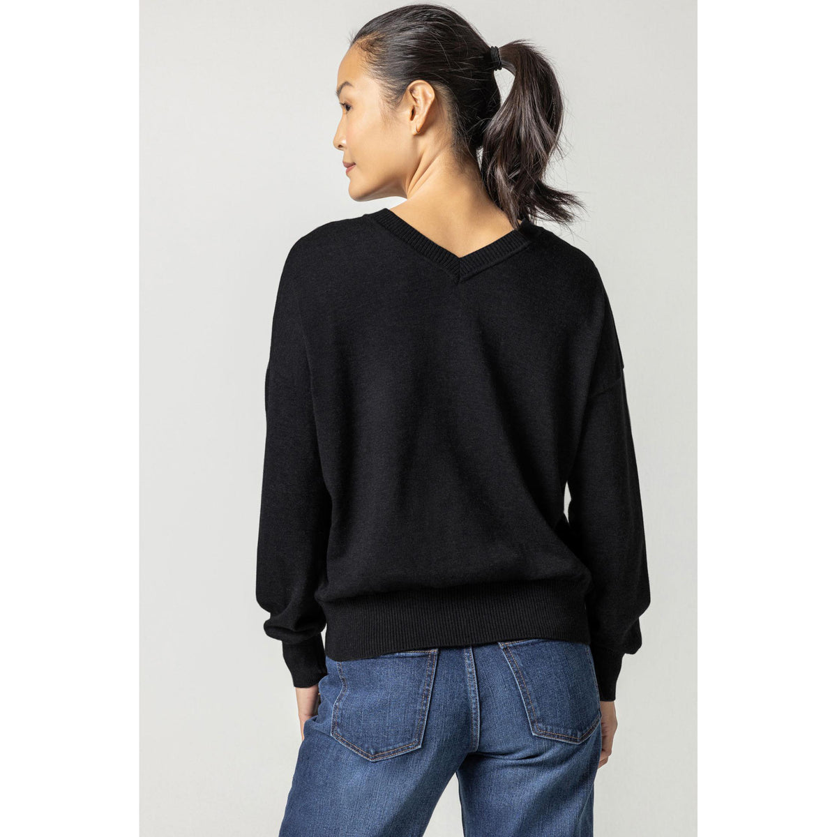 Easy Double V-Neck Sweater