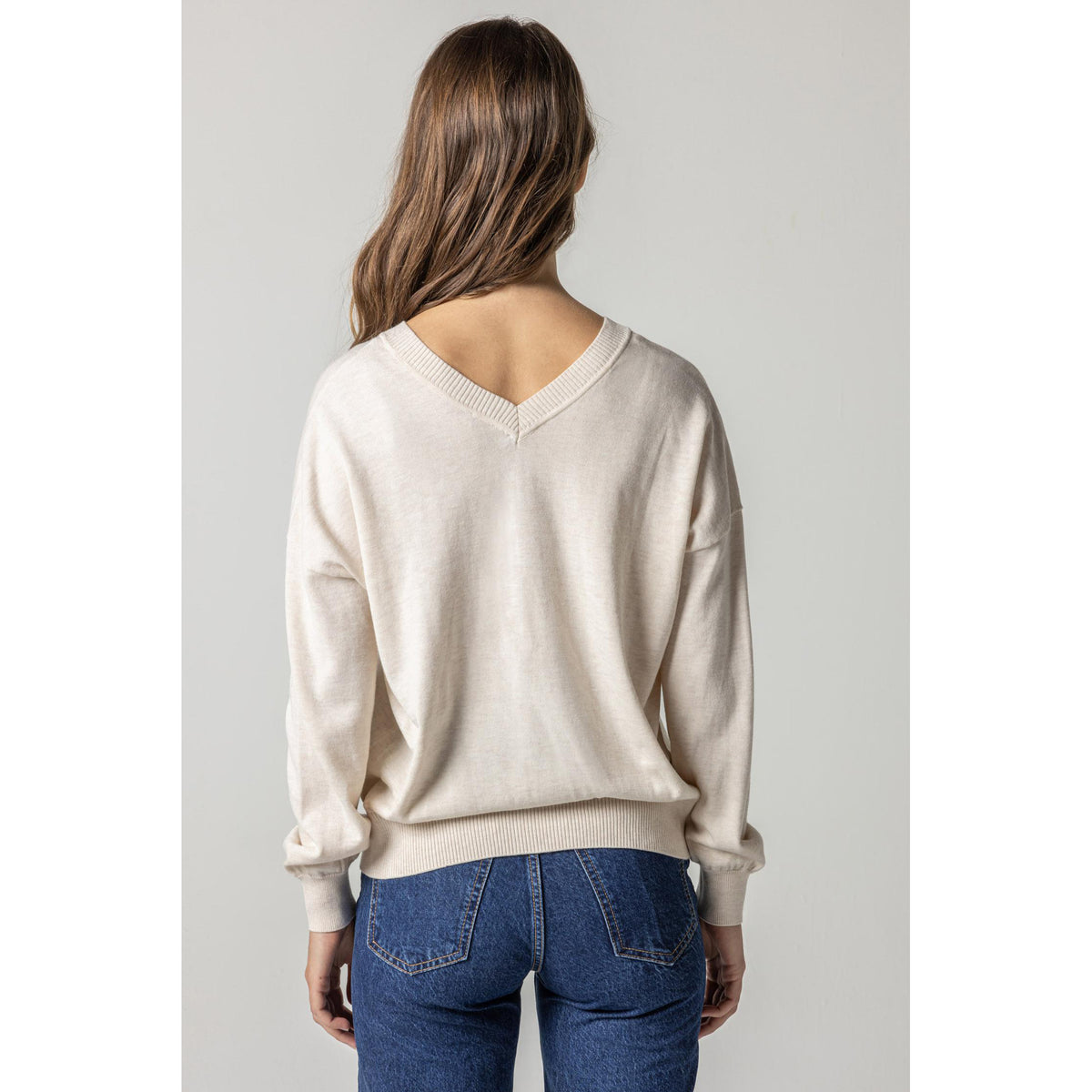 Easy Double V-Neck Sweater