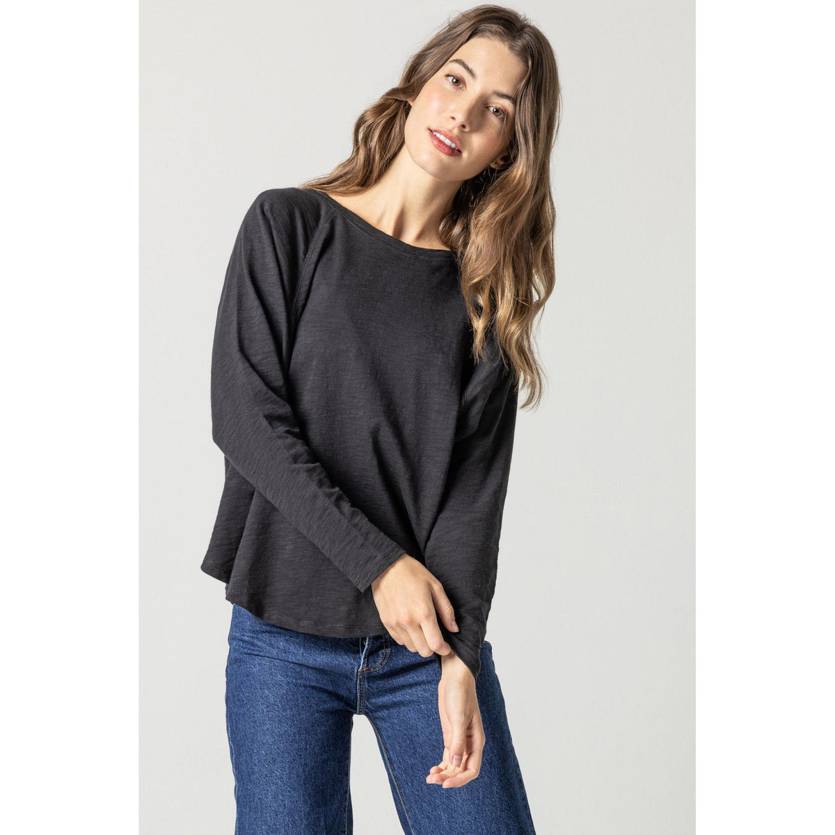Long Sleeve Gusset Boatneck