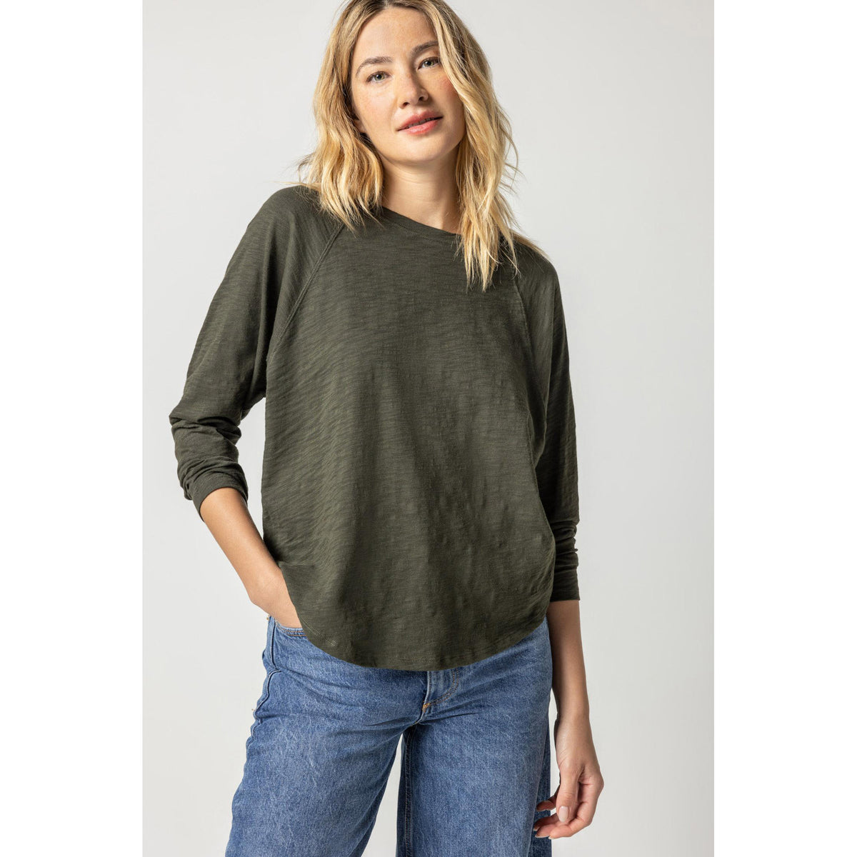 Long Sleeve Gusset Boatneck