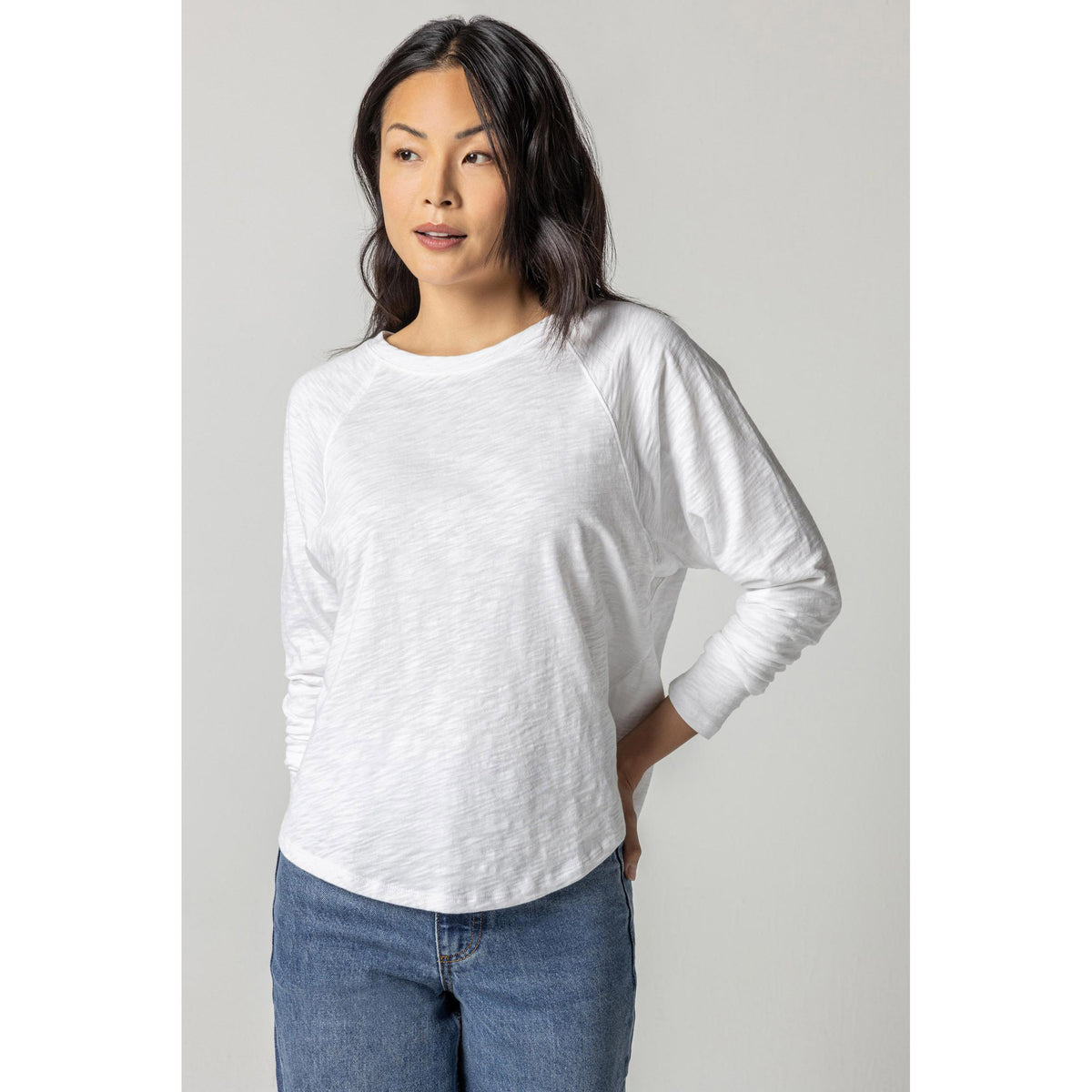 Long Sleeve Gusset Boatneck
