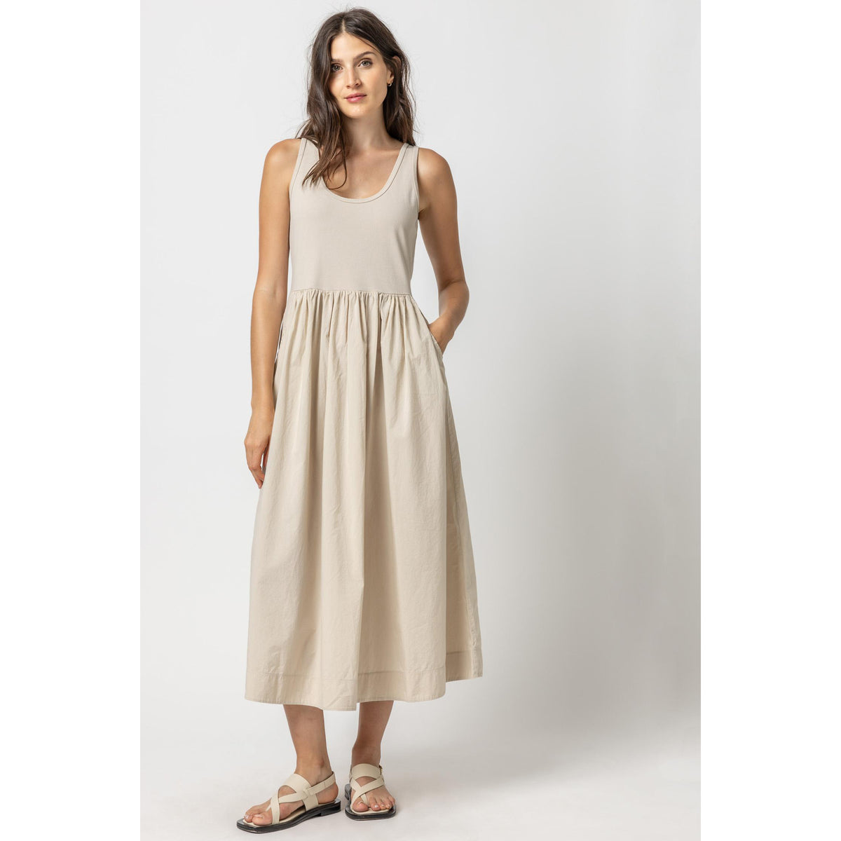 Mixed Media Maxi Dress