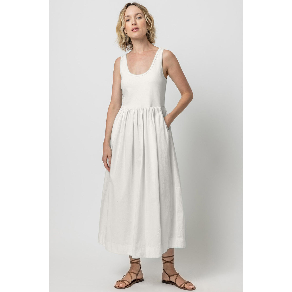 Mixed Media Maxi Dress