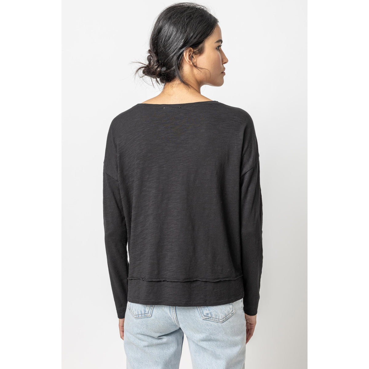 Wide Hem Drop Shoulder Boatneck