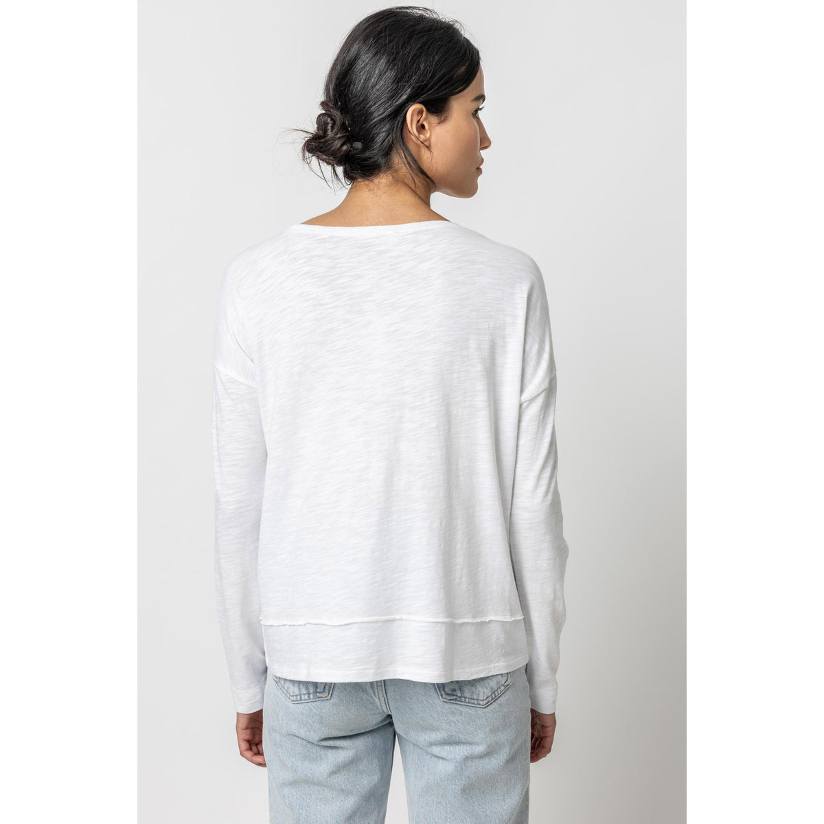 Wide Hem Drop Shoulder Boatneck