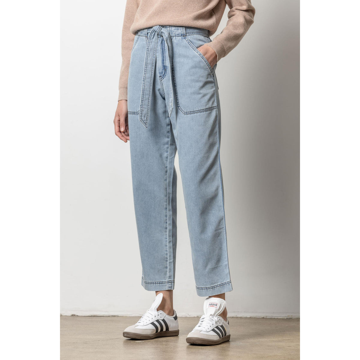 Denim Belted Pant