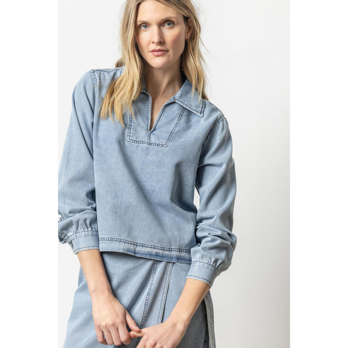 Denim Collared Shirt