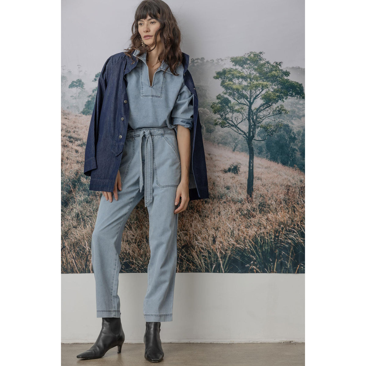 Denim Collared Shirt
