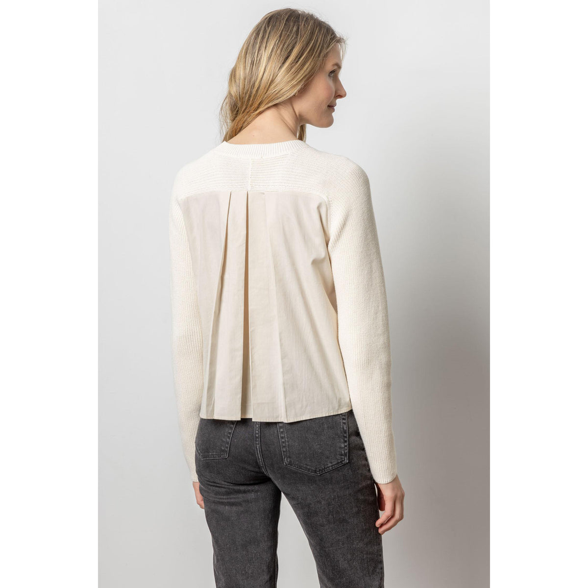Mixed Media Raglan Sweater