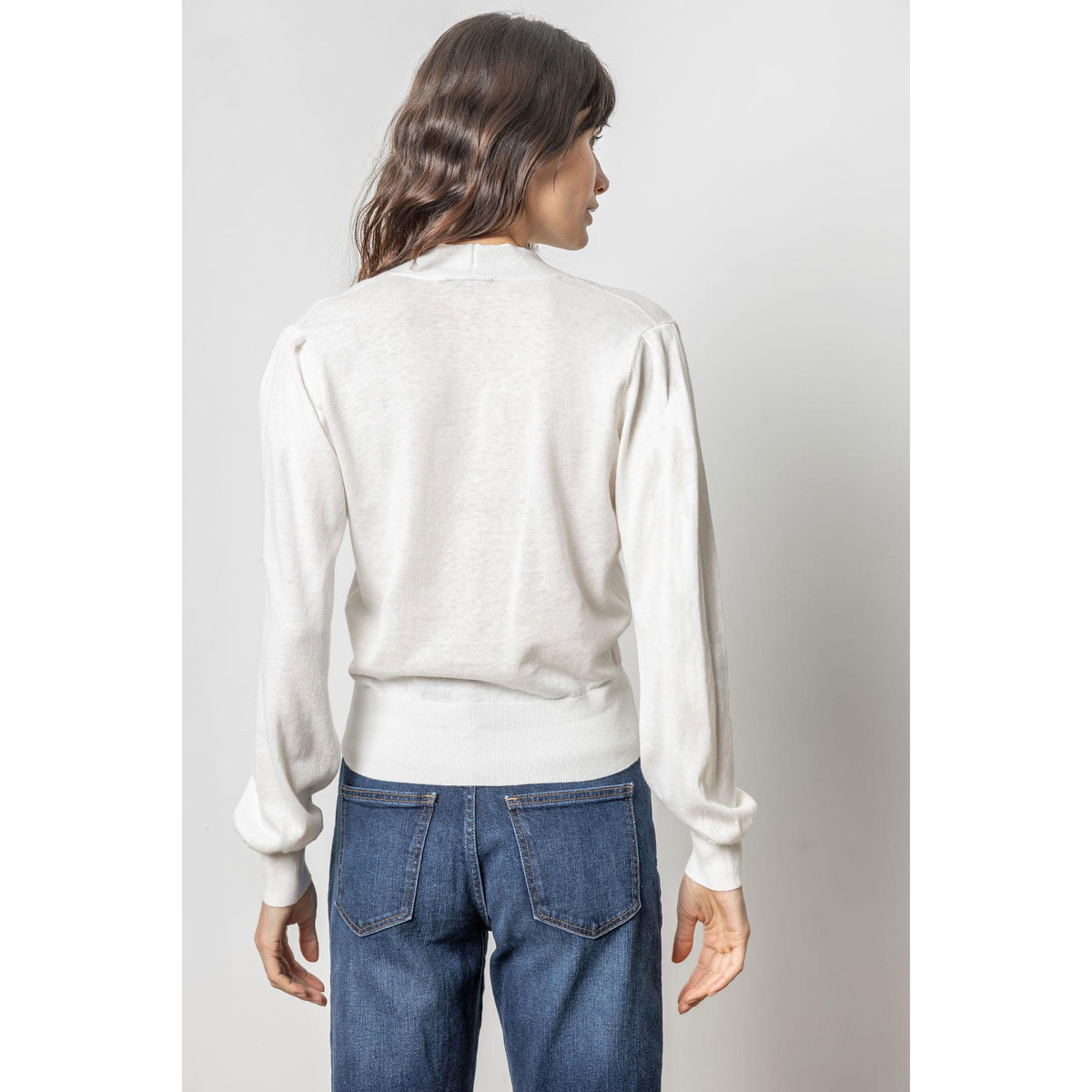 Long Sleeve Surplice Sweater