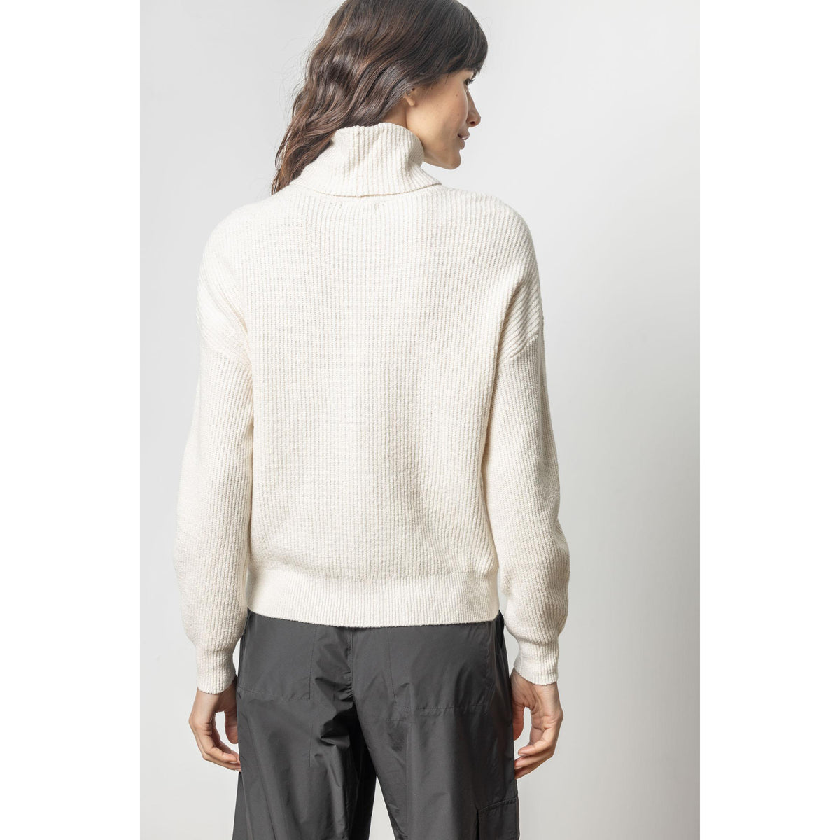 Relaxed Rib Turtleneck Sweater