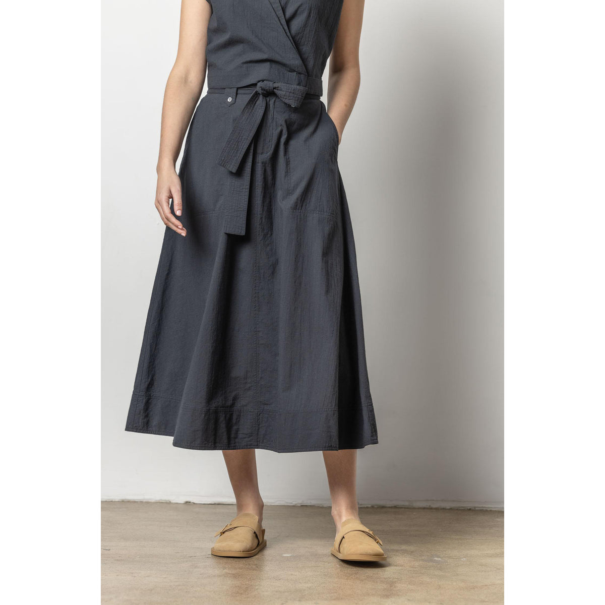 Long Belted Skirt