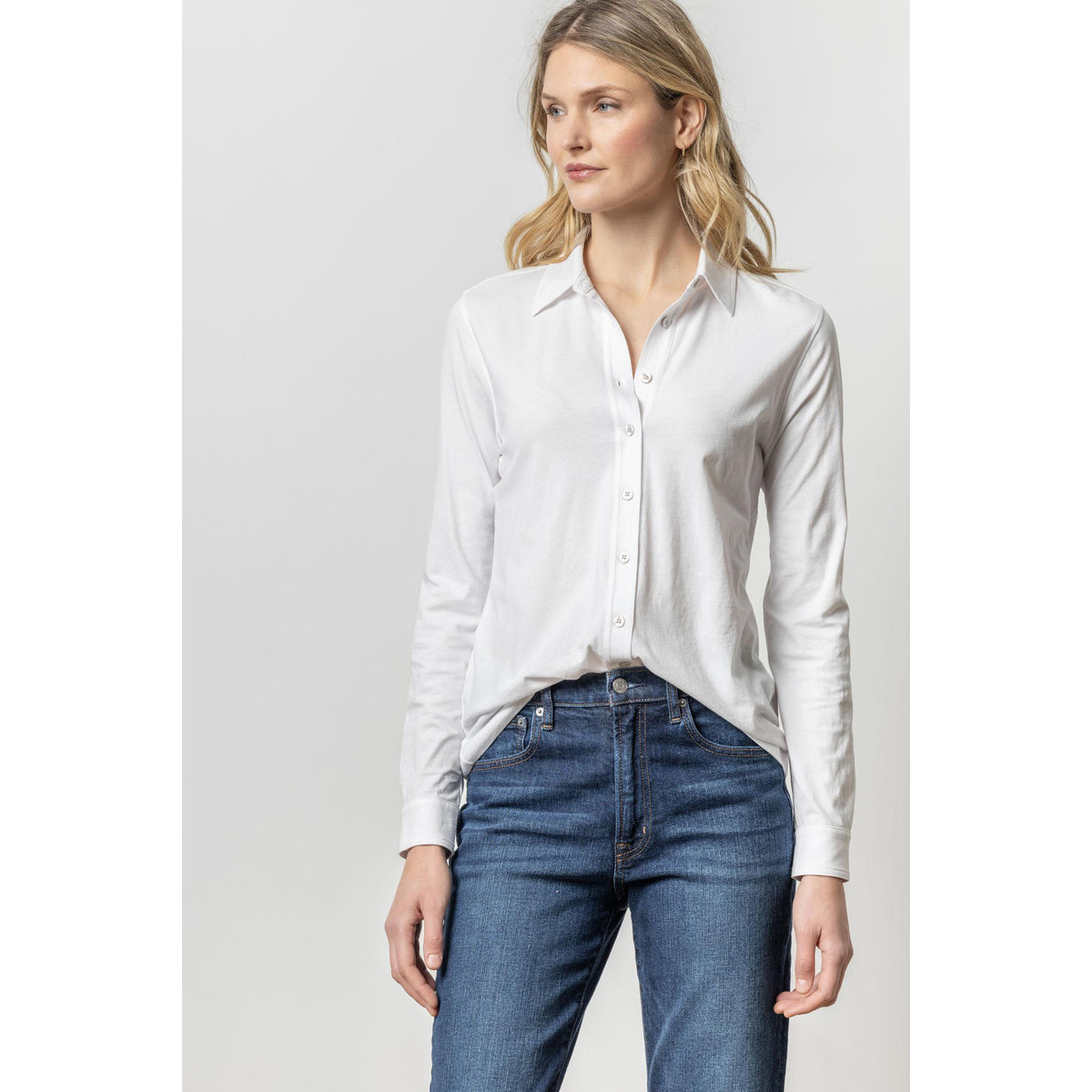 Long Sleeve Button Down Tee