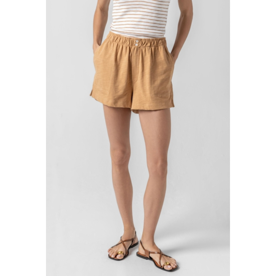 Faux Fly Short - Teak