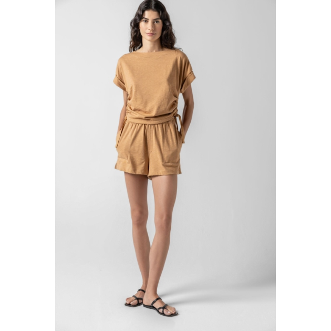 Faux Fly Short - Teak