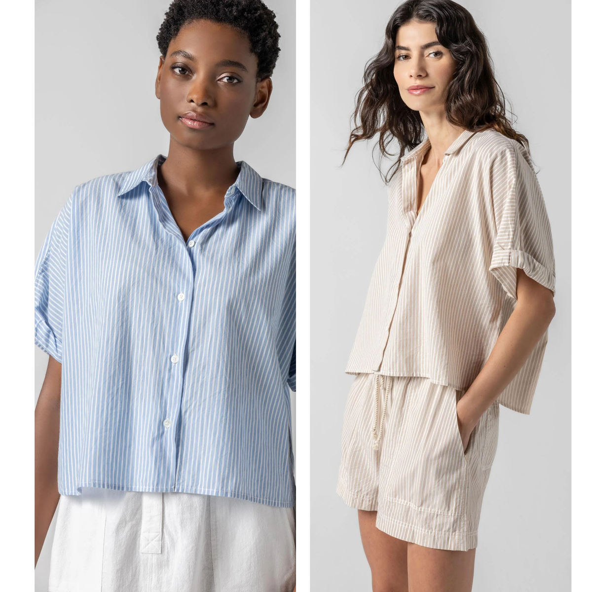 Striped Boxy Button Down