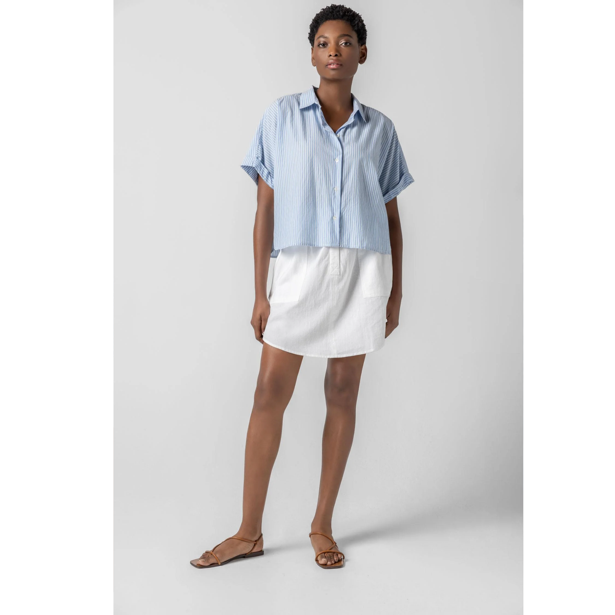 Striped Boxy Button Down