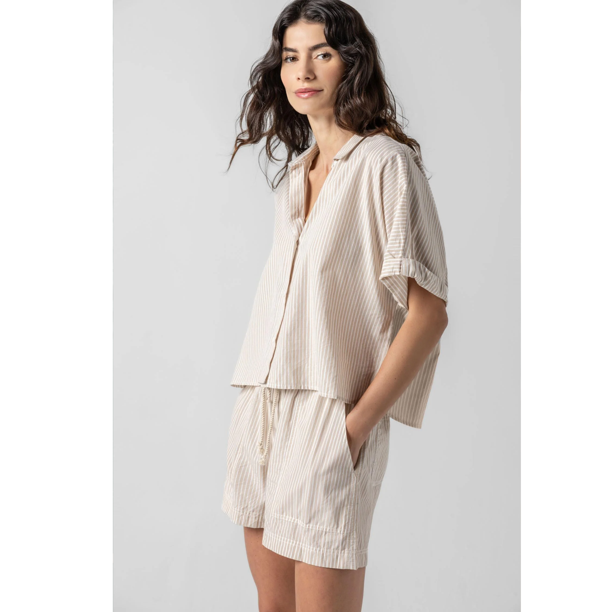 Striped Boxy Button Down