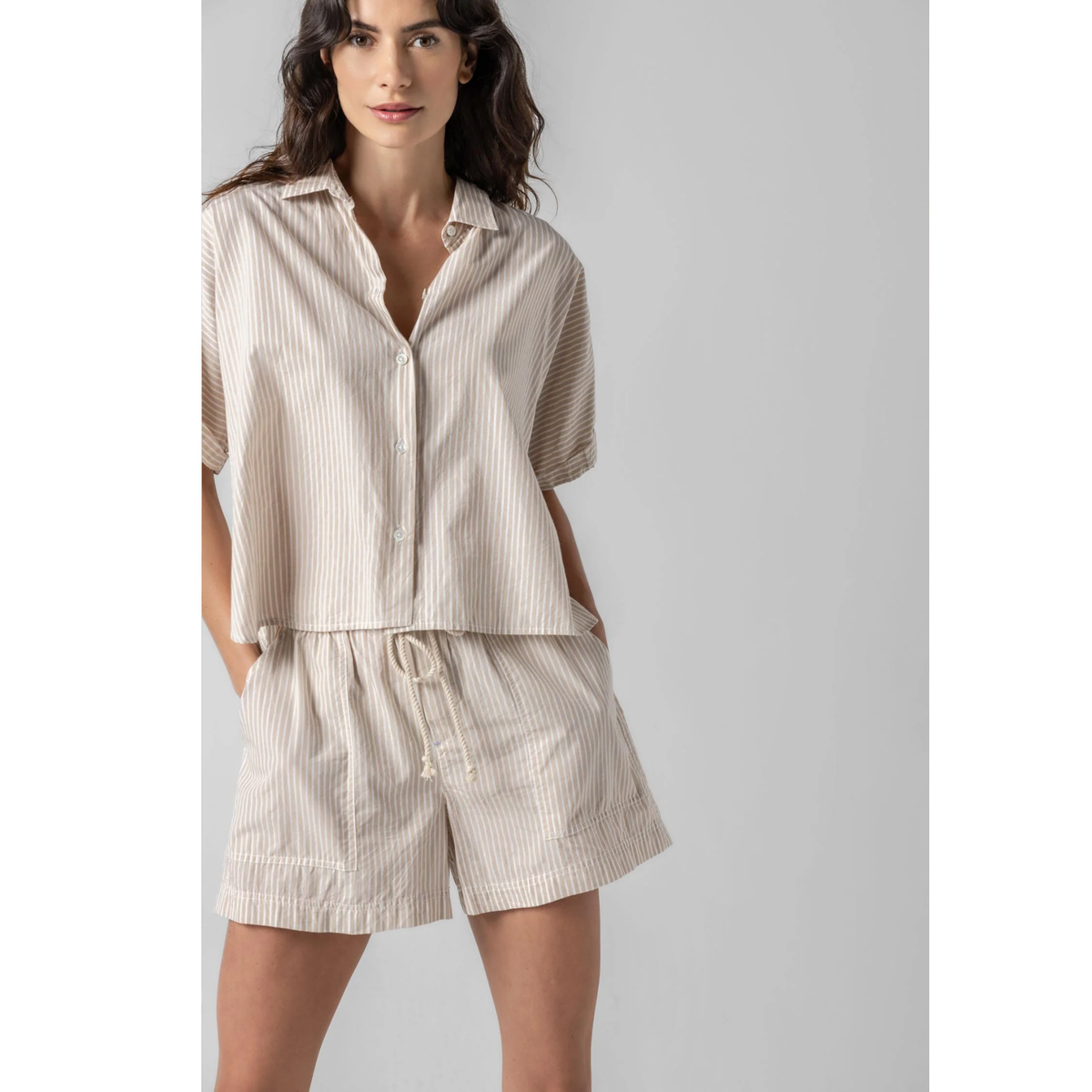 Striped Boxy Button Down