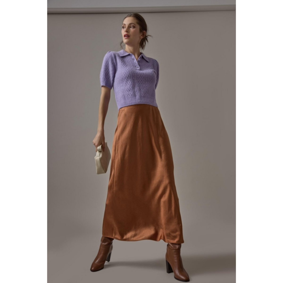 Satin Bias Maxi Skirt