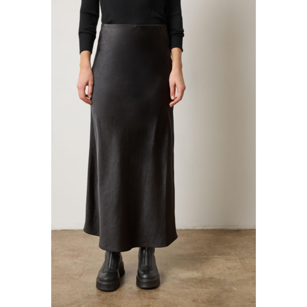 Satin Bias Maxi Skirt