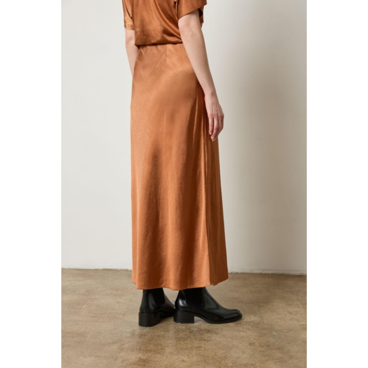 Satin Bias Maxi Skirt