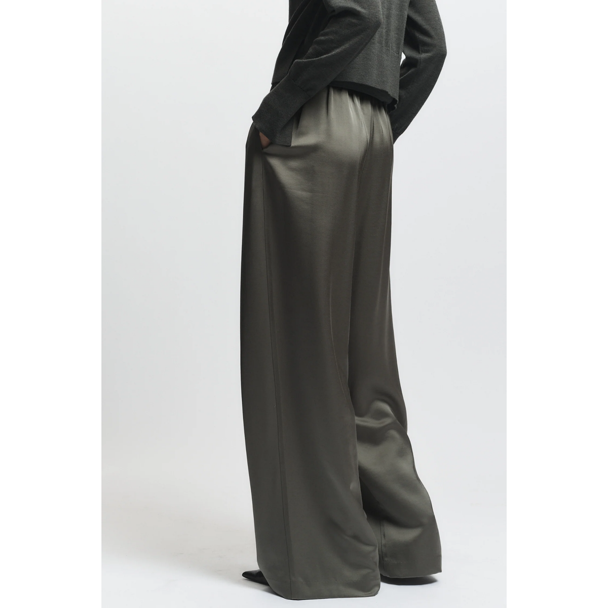 Paige Pull On Pant - Dusty Olive