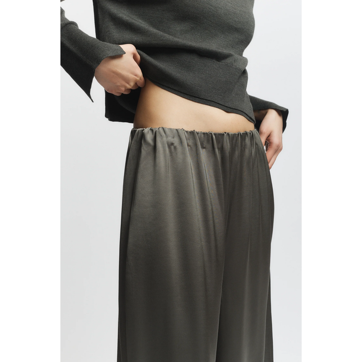 Paige Pull On Pant - Dusty Olive
